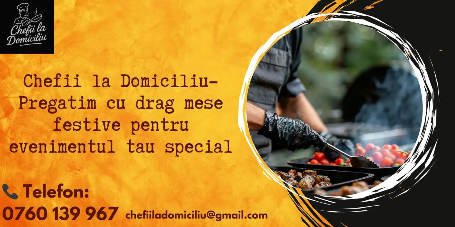 Reclamă pentru serviciile de catering.