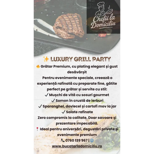 Luxury Grill Party – Bucătar la domiciliu pentru evenimente gourmet și petreceri exclusive - Luxury Grill Party